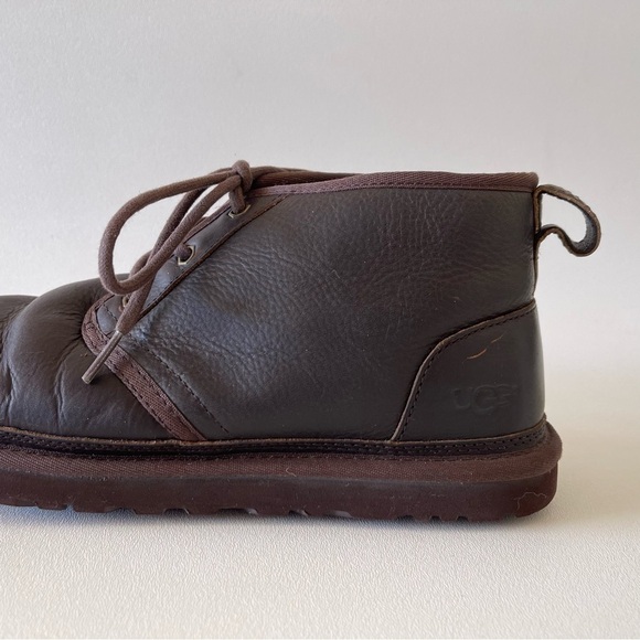 Ugg Boots Neumel Shearling Chukka Lace Leather Casual Comfort Winter Brown 10 main image 5